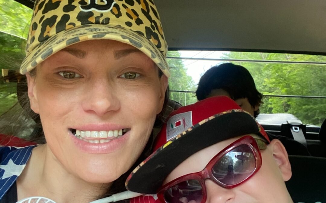 Katy and son